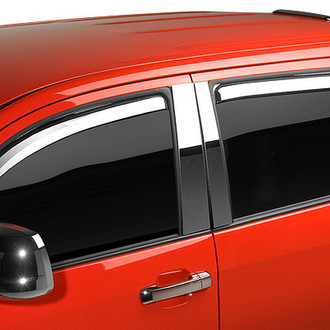 Putco® - In-Channel Element Chrome Front and Rear Window Visors