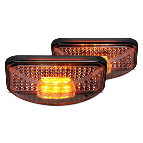 Putco® - 4"x2" Chrome/Amber/Clear LED Side Marker Lights