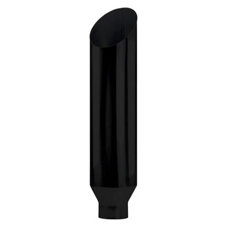 Pypes® - 304 SS Angle Straight Style Rolled Edge Black Exhaust Stack (5" Inlet, 8" Outlet, 36" Height)