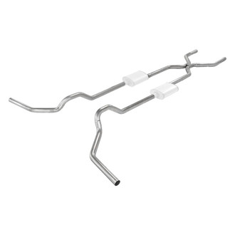Pypes® - 409 SS H-Bomb Crossmember-Back Exhaust System with Split Side Exit