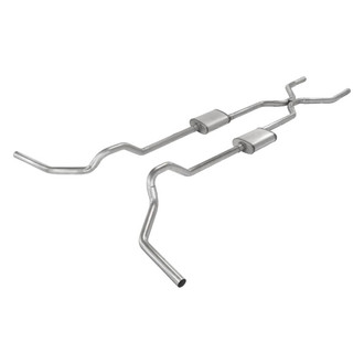 Pypes® - 409 SS H-Bomb Crossmember-Back Exhaust System with Split Side Exit