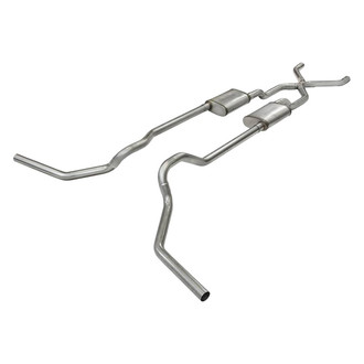 Pypes® - 409 SS X-Pipe Crossmember-Back Exhaust System with Split Side Exit