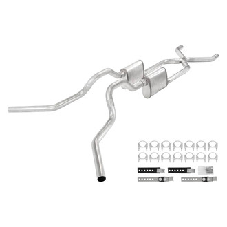 Pypes® - 409 SS Crossmember-Back Exhaust System with Split Side Exit