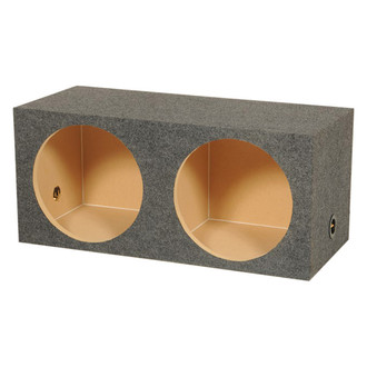 QPower® - Heavy Duty Series 12" 2-Hole Forward-Firing Sealed Subwoofer Box