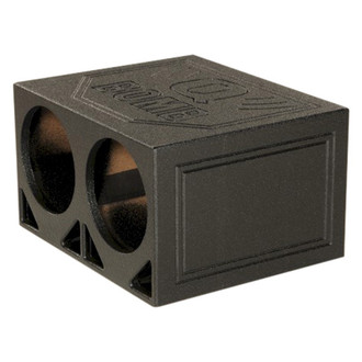 QPower® - QBomb Series 10" 2-Hole Forward-Firing Triangle Ported Subwoofer Box