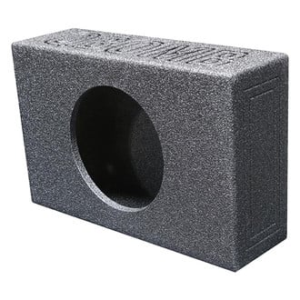 QPower® - Shallow Mount Series 10" 1-Hole Forward-Firing Ported Subwoofer Box