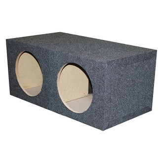 QPower® - 12" 2-Hole Forward-Firing Sealed Subwoofer Box