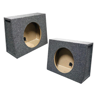 QPower® - 12" 1-Hole Forward-Firing Sealed Subwoofer Boxes