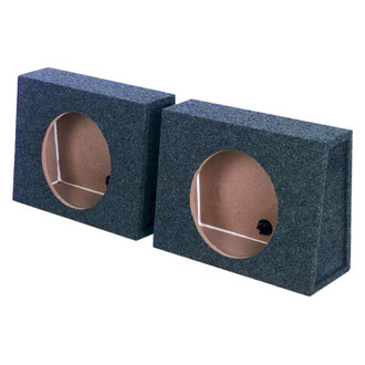 QPower® - Twin Wedge Series 10" 1-Hole Forward-Firing Sealed Subwoofer Boxes