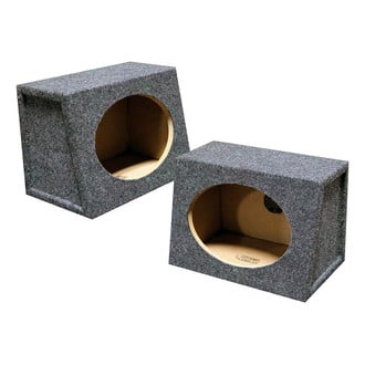 QPower® - Wedge Series 6" x 9" 1-Hole Forward-Firing Sealed Subwoofer Boxes