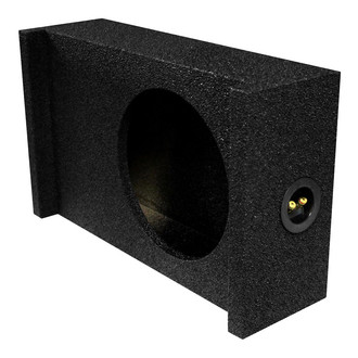 QPower® - Shallow Mount Series 10" 1-Hole Downward-Firing Sealed Subwoofer Box