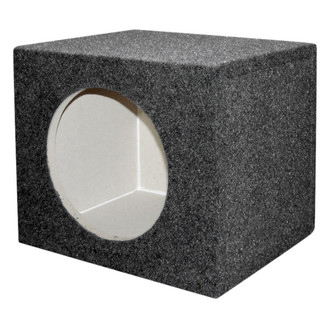 QPower® - 12" 1-Hole Forward-Firing Sealed Subwoofer Box