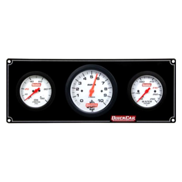 QuickCar Racing® - Extreme 3-Gauge Panel (Oil Pressure/Water Temp/3" Tachometer)