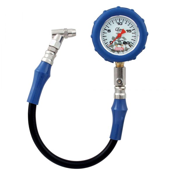 QuickCar Racing® - 0 to 20 psi Dial Glow in the Dark Tire Pressure Gauge