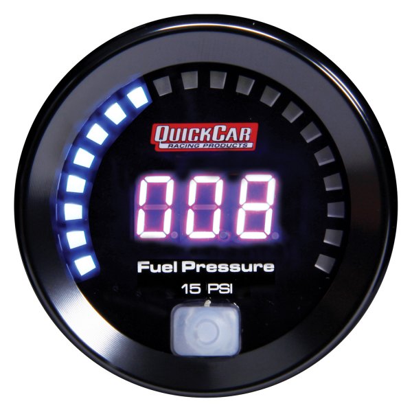 QuickCar Racing® - 2-1/16" Digital Fuel Pressure Gauge, 0-15 PSI
