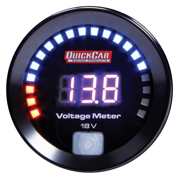 QuickCar Racing® - 2-1/16" Digital Voltmeter, 18 V