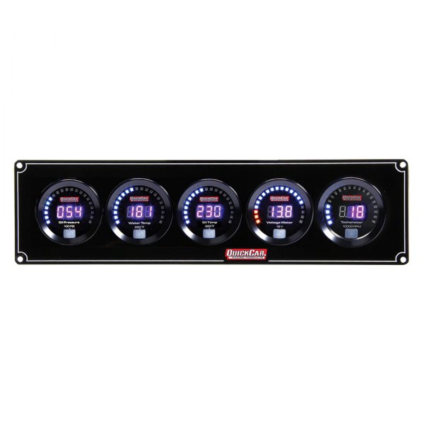 QuickCar Racing® - Digital 5-Gauge Panel (Oil Pressure/Water Temp/Oil Temp/Volts/Tachometer)