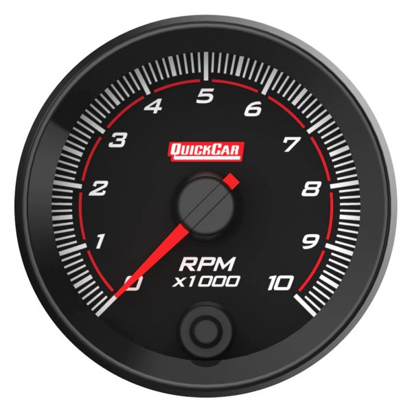 QuickCar Racing® - Redline 2-5/8" Single-Recall Tachometer Gauge, Black, 10000 RPM