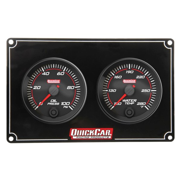 QuickCar Racing® - Redline 2-Gauge Panel (Oil Pressure/Water Temp)