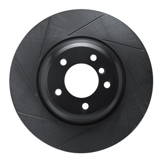 R1 Concepts® - eLINE Black Series™ Slotted 1-Piece Front Driver Side Brake Rotor