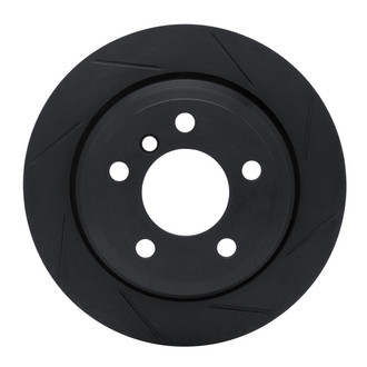 R1 Concepts® - eLINE Black Series™ Slotted 1-Piece Rear Passenger Side Brake Rotor