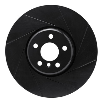 R1 Concepts® - eLINE Black Series™ Slotted 1-Piece Front Driver Side Brake Rotor