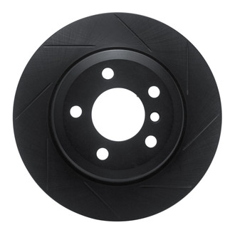 R1 Concepts® - eLINE Black Series™ Slotted 1-Piece Rear Passenger Side Brake Rotor