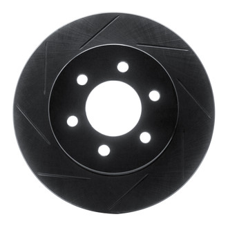 R1 Concepts® - eLINE Black Series™ Slotted 1-Piece Front Driver Side Brake Rotor
