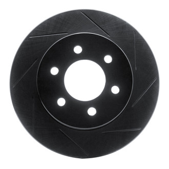R1 Concepts® - eLINE Black Series™ Slotted 1-Piece Front Passenger Side Brake Rotor