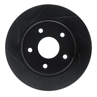 R1 Concepts® - eLINE Black Series™ Slotted 1-Piece Rear Driver Side Brake Rotor
