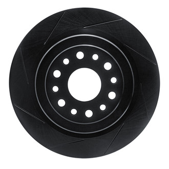 R1 Concepts® - eLINE Black Series™ Slotted 1-Piece Rear Driver Side Brake Rotor