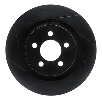 R1 Concepts® - eLINE Black Series™ Slotted 1-Piece Front Driver Side Brake Rotor