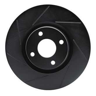 R1 Concepts® - eLINE Black Series™ Slotted 1-Piece Front Driver Side Brake Rotor