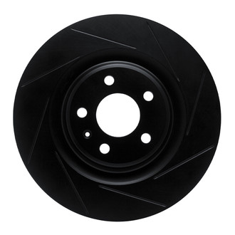 R1 Concepts® - eLINE Black Series™ Slotted 1-Piece Rear Passenger Side Brake Rotor