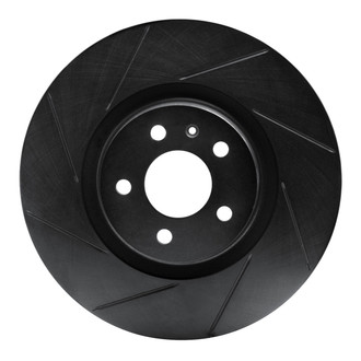 R1 Concepts® - eLINE Black Series™ Slotted 1-Piece Front Driver Side Brake Rotor