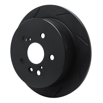 R1 Concepts® - eLINE Black Series™ Slotted 1-Piece Rear Driver Side Brake Rotor