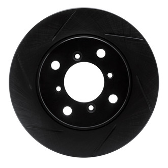 R1 Concepts® - eLINE Black Series™ Slotted 1-Piece Front Driver Side Brake Rotor