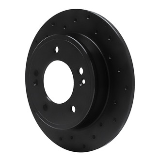 R1 Concepts® - eLINE Black Series™ Drilled 1-Piece Rear Brake Rotor