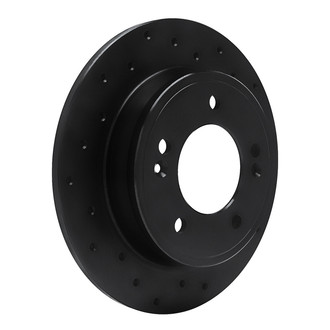 R1 Concepts® - eLINE Black Series™ Drilled 1-Piece Rear Brake Rotor