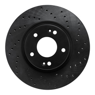 R1 Concepts® - eLINE Black Series™ Drilled 1-Piece Front Brake Rotor