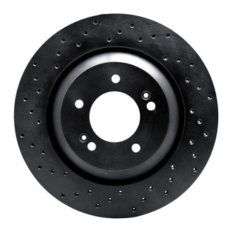 R1 Concepts® - eLINE Black Series™ Drilled 1-Piece Rear Brake Rotor
