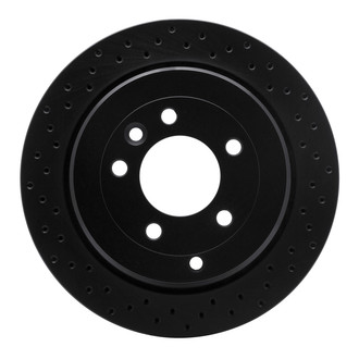 R1 Concepts® - eLINE Black Series™ Drilled 1-Piece Rear Brake Rotor