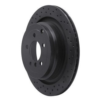 R1 Concepts® - eLINE Black Series™ Drilled 1-Piece Rear Brake Rotor