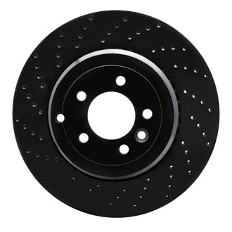 R1 Concepts® - eLINE Black Series™ Drilled 1-Piece Rear Driver Side Brake Rotor
