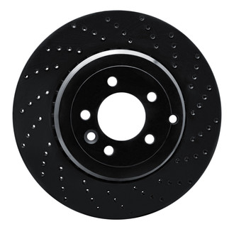 R1 Concepts® - eLINE Black Series™ Drilled 1-Piece Rear Passenger Side Brake Rotor