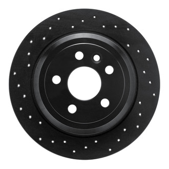 R1 Concepts® - eLINE Black Series™ Drilled 1-Piece Rear Brake Rotor