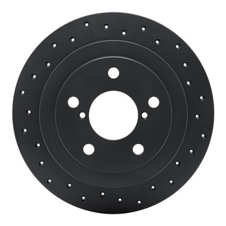 R1 Concepts® - eLINE Black Series™ Drilled 1-Piece Rear Passenger Side Brake Rotor