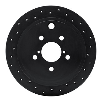 R1 Concepts® - eLINE Black Series™ Drilled 1-Piece Rear Passenger Side Brake Rotor