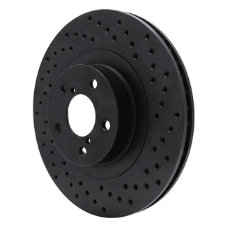 R1 Concepts® - eLINE Black Series™ Drilled 1-Piece Front Passenger Side Brake Rotor