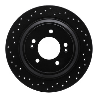 R1 Concepts® - eLINE Black Series™ Drilled 1-Piece Rear Brake Rotor